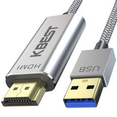 USB 3.0 to HDMI 케이블 복제 확장 멀티 모니터, 1개, 1.8m 1개, 1.8m