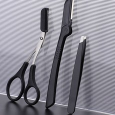 블랙 눈썹정리 가위 3종세트 눈썹칼 핀셋 정교한 31451PC 1(ea)