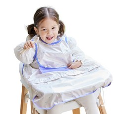 아크미 자기주도 식탁 일체형턱받이 이유식앞치마 나시턱받이, 퍼플, 1개, 1개입