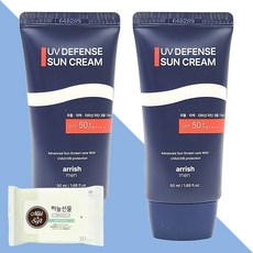 에리쉬 포맨 UV디펜스 선크림 50ml 2개(+휴대용 물티슈 1개), 2개