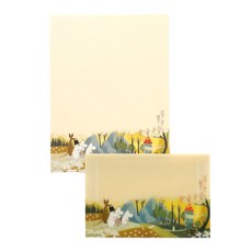 Moomin Tracing Paper Letter Set 무민 트레페레터 (A) 무민 계곡 풍경