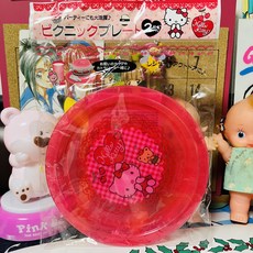 일본 고전 빈티지 헬로키티 플라스틱 접시