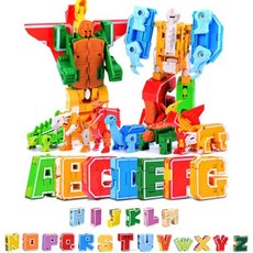 11971557 피규어 취미 인형 알파벳 로봇 레터로보 변형 세 26피스 알파베 학습 남자 여자 교육용 카니발 상품
