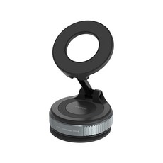 모락 진공 흡착 접이식 차량용 맥세이프 자석 거치대, 블랙, 1개