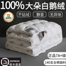 호텔구스이불 구스다운호텔 이불 한파 겨울용 침구헝가리 거위 겨울 5성급 호텔 구스이불세트, A. 화이트