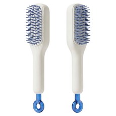 카로히포 원터치 엉키지 않는 머리빗, 2개, 화이트