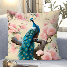 애니 캐릭터 소파쿠션 양면 소파 쿠션 솜 포함 세탁가능 고탄력 애니 굿즈 차량용 겸용 메모리폼 허리지지 내구성 강함 트렌디한 스타일, 길조새-22, 40 x 40CM (솜포함 양면쿠션)