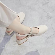 VEZRI 여성용 편안한 낮은 굽 구두 일자 스트랩 신발
