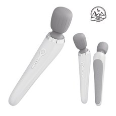 Roybro 미니 무선 진동 마사지기 휴대용 목 어깨 전신 안마기 온열 릴렉스 이완, 화이트