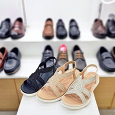 탠디 사선 보석 샌들 여성 3CM굽 3color X24034_DG