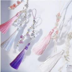 케데헌 감성 전통 노리개 키링 태슬 답례품 선물용 소품 5종 택1, 라벤더 꽃 노리개 테슬