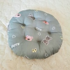 해피유통 다용도 양면 원형 방석 귀여운 캐릭터 디자인 푹신한 면 쿠션, 30*30, 13