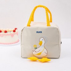 보냉 보온 주머니 런치 가방 직장인 도시락 백 베이지, 1개, 단일상품1