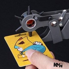 롤링 펀칭기 펀치기 구멍 가죽벨트구멍, 고급 블랙메탈펀칭기