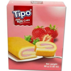 수입과자추천 딸기맛 미니 롤케익 롤빵 탕비실간식 80g, 본상품