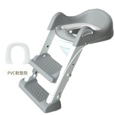 兒童馬桶圈樓梯式坐便器 二代升級牛奶白 PVC軟墊