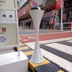 落地式衛生間灰缸立式帶蓋創意時尚電梯ktv廁所客廳灰缸, 白色, 1個