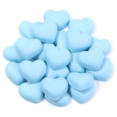 스크랩북 장식 하트 플랫백 공예 비즈 재료 17x19mm 카보숑 패치 DIY 30개, 블루