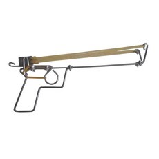 스틸 새총 버드샷 슬링샷 철제 고무줄 총 스텐 장난감, 1개, 원형 고무줄(중간 탄력)