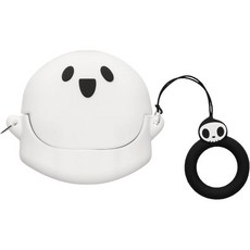 안커 사운드코어 리버티 4 NC 케이스 커버와 호환되는 kwmobile 실리콘 고스트 화이트블랙, Anker 사운드코어 리버티 4 NC 케이스 커버와 호, 1개