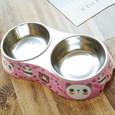 애완동물 식탁 개사발 미끄럼 목뼈 통나무 선반 애견, 소형, 1개, 판다 큐브