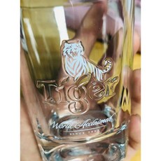 타이거 동남아 맥주잔 아시아글라스 작은유리컵 소맥잔 텀블러 유리컵 작은잔 Tiger 125ml 미니잔, 1개