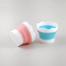 NO1 접이식 미술 물통 미니 휴대용 수채화 폴딩 바스켓 다용도 물감 그림 연필 꽂이, A_핑크, A핑크