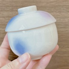 瓦罐燉盅 陶瓷小瓦罐 煲湯罐 煨湯 茶碗蒸杯 蒸蛋碗 煨湯罐 耐高溫陶瓷隔水燉 家用日式蒸蛋燕窩盅專用碗帶蓋高顔值, 1個, 圓點