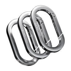 빅스킷 고강도 카라비너 키링 키홀더 열쇠고리, 실버, 3개