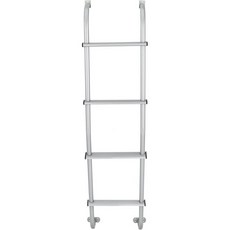 52인치 범용 RV 사다리 – 내구성 강한 알루미늄 소재 캠퍼 화물 밴용 실버, Silver