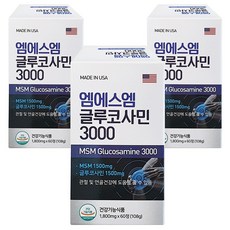상상바이오 CNC 엠에스엠 글루코사민3000, 60정, 3개