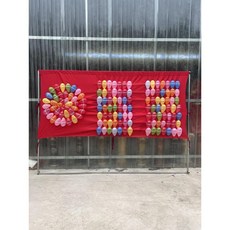 풍선 다트 거치 표적 게임 브래킷 운동회 벽걸이 야유회, 1원형+2직선형-3mX1.4m
