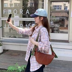 투니스 여성 캐주얼 루즈핏 체크 긴소매 셔츠