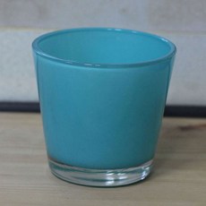 [아로마케이] 칼라 라운드캔들용기 250ml 스티커불포함, 스카이블루, 1개