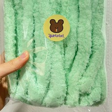 모루철사 10개 1세트 15mm 20mm 그라데이션 색상 대량구매 밍크 뽀글 보들 모루인형 DIY 재료 털철사, 뽀글모루(15mm)-민트, 1개