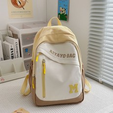 DFMEI 書包可愛兒童雙肩包小學生書包女孩旅遊休閒旅行外出出遊輕便揹包, 黃色大號:如圖, 1個