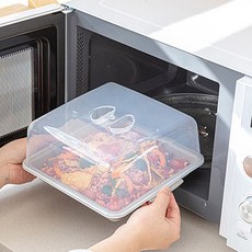 전자렌지용 사각푸드커버 2P, 2개, 투명