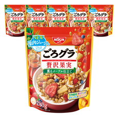 NISSIN 日清 豪華水果楓糖早餐麥片, 6個, 280g