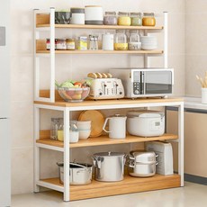 SeekFun 진열장 수납 선반 정리대 보조 테이블 주방 거실 시스템 거실장 다용도 튼튼한 스탠드 홈 커피머신 수납장 800mm/1000mm, 5단, 화이트/White