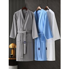 빠른 흡수 속건 호텔식 샤워로브 순면 사우나가운, 5. 그레이 베이직 카키 타월, XL