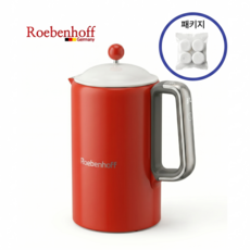 [본사정품]레벤호프 전기포트 온도조절 커피포트 무연마 스테인리스 주전자 1.5L, 레드, RH01-E