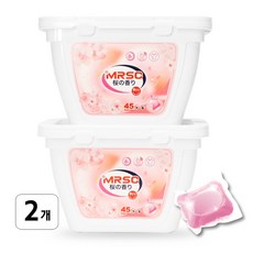 MRSC 울트라클린 초고농축 올인원 캡슐세제 체리블라썸 퍼퓸, 45개입, 2개