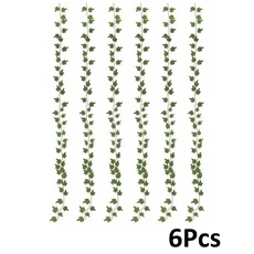 인공 화환 가짜 식물 걸이식 웨딩 파티 녹색 담쟁이덩굴, 6Pcs, 6개