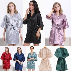 마사지가운 피부관리 피부샵 가운 실크가운 에스테틱 골프 샤워가운 3장 번들 세트, 3개, 블루그레이