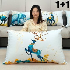 겨울 극세사 대형 동물무늬 소파쿠션커버 거실 장식 북유럽 스타일 인테리어 60x60