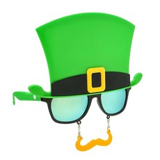 Sun-Staches 성 패트릭의 날 선글라스 | 성 의 그린 탑 햇 파티 선물 또는 드레스 업 액세서리 | 대부분에게 맞는 프리 사이즈, Leprechaun Shades