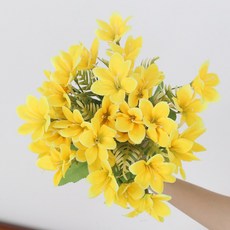 어반스마일퐁퐁꽃다발 35cmS 조화 인테리어, 3개, 옐로우