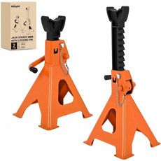 닐라이트 3톤 잭 스탠드 이중 잠금 무거운 강철 6600파운드 용량 높이 조절 가능 11.22인치16.53인치 SUV 세단 픽업 경트럭용 2개 세트, 2T