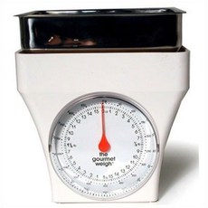 Metrokane Gourmet Weigh 주방 저울 스테인리스 스틸 트레이 및 칼로리 북 포함, Metrokane Gourmet Weigh 주방 저울,