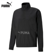 푸마 남성 핏 하프 집업 1/2 아노락 자켓 긴팔 티셔츠 Puma Fit Heritage Woven 1/2 Anorak 523734 01